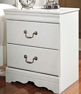 Emily 2 Drawer Nightstand, White