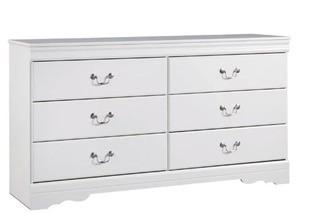 Emily 6 Drawer Double Dresser, White