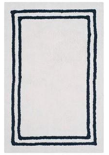 Plush Master Bath Rug, Navy 24'' W x 36'' L, Set Of 2