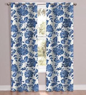 Poulsen Floral Room Darkening Grommet 2 Curtain Panels 36x84"