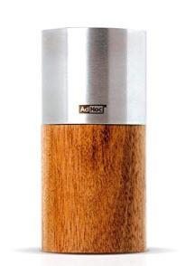 (2) Adhoc Goliath Midi Acacia and Stainless Steel Pepper Mill, 4"