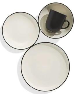 Distinctly Home Stoneware Dinnerware Set,  Grey