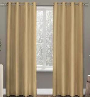 Britain Room Darkening Curtain Panels, Bone, Set Of 2, 54x96"