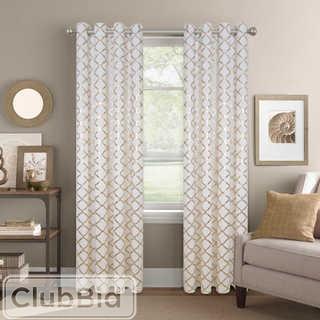 COLORDRIFT GOLDEN GATE 63-INCH GROMMET TOP WINDOW CURTAIN PANEL IN ROSE GOLD
