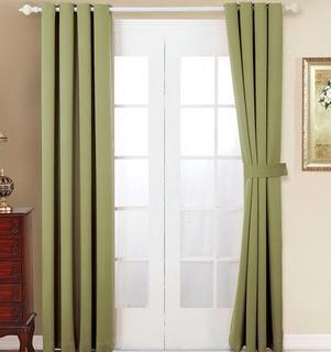 Bingaman Solid Blackout Grommet Curtain Panels, Sage 54x84"