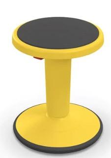 Plank Height Adjustable Grow Stool 18", Yellow