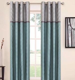 Eclipse Arno Thermalayer Blackout Window Curtain Panel - 52X63 - Blue, Set of 2