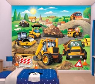 Walltastic My 1st JCB Wall Mural 10' L x 96'' W