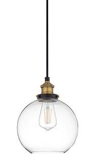 Dunneback 1-Light Globe Pendant Antique Brass