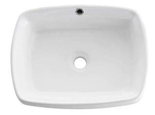 Bellezza Ceramic Rectangular Vessel Bathroom Sink with Overflow 18" W x 14" D x 4" H