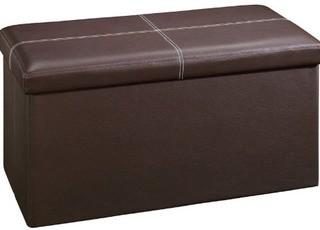 Large Storage Ottoman, Brown