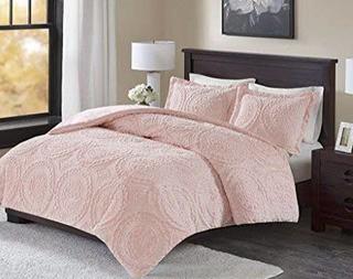 Mericia Comforter Set Queen, Blush 