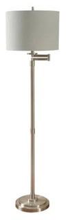 Sefton 61.5" Swing Arm Floor Lamp Brushed Steel