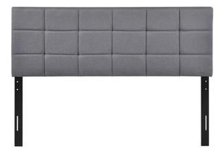 Gray Rochelle Panel-Tufted Headboard, Queen Size - EM-296-Gry