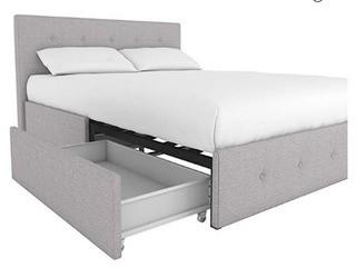 UPH Bed w/Storage - Queen Linen Grey - 4155439