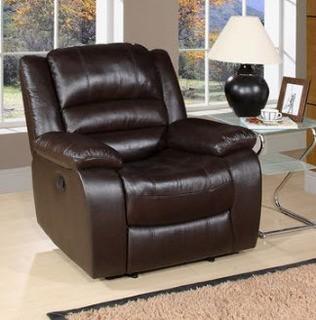 Abbyson - Ashlyn - CH-8801-BRN-1 - Recliner Leather Chair - Brn