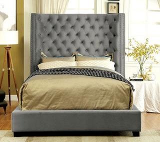 Furniture of America - CM7679GY-EK-VN - UPH Eastern King Bed