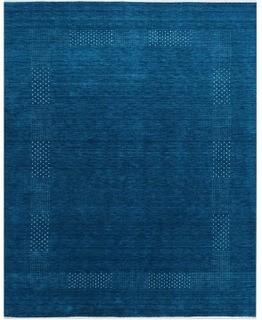 Herat Oriental Hand Woven Gabbeh Blue/Beige Wool Rug - 2'x3'