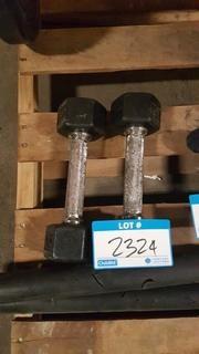 Lot of 2 - 5 lb Dumbbells