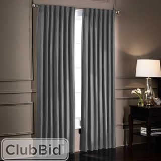 SmartBlock(TM) Chroma Rod Pocket 63" Room Darkening Window Curtain Panel in Navy