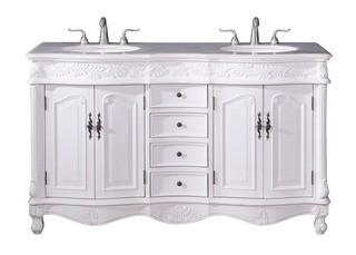 Elegant VF-1049 60 In. Double Bathroom Vanity White