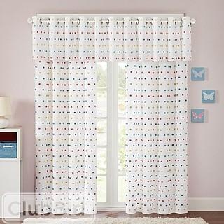 REGENCY HEIGHTS CHLOE 63-INCH POM POM GROMMET TOP WINDOW CURTAIN PANEL                              