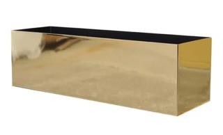 American Essence Mesa Planter Box - Refelctive Brass 7" H x 24" W x 7" D