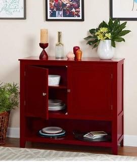 11001RED Montego Collection Buffet Cabinet Red