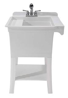 CASHEL The Maddox Workstation - Fully Loaded Sink Kit, Laundry and Utility Sink, 1980-32-01, White