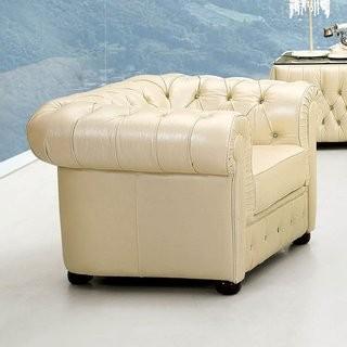 Keomi Leather Tufted Armchair