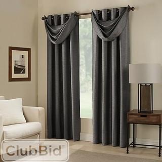 Paradise Room Darkening Grommet Top 84" Window Curtain Panel in Pepper