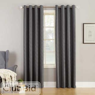 SIMON 95-INCH GROMMET TOP ROOM DARKENING WINDOW CURTAIN PANEL IN LINEN