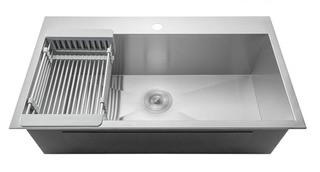 Handcrafted All-in-One Drop-In Stainless Steel 30 in. x 18 in. x 9 in. Single Bowl Kitchen Sink