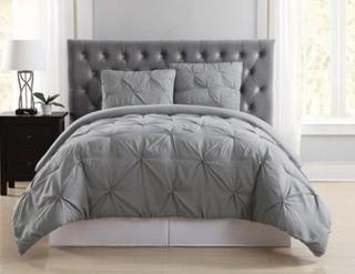 Truly Soft Pleated Grey Full / Queen Comforter Set