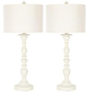 Mamie 32.5 in. Cream Candlestick Lamp (Set of 2)