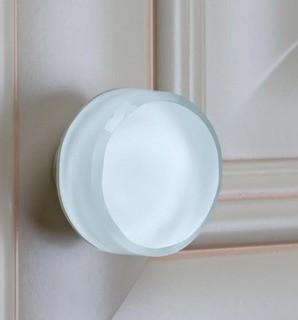 1-3/8 in. Round White Glass Cabinet Knob (15+ pcs)