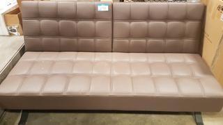 Brown Faux Leather Sofa