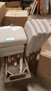 Lot 4 Dining Chairs - Hardware Missing