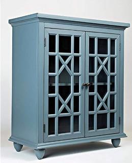 Frederick 2 Door Cabinet, Blue, Some Chips/Scratches