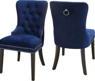 Stonefort Upholstered Dining Chair, Navy, Set of 2