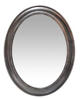 Infinity Instruments 30" Oval Wall Mirror, Antique Silver Finish (15370AS)