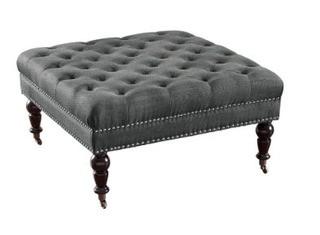 Rittenhouse Tufted Cocktail Ottoman, Charcoal 