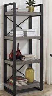 Cash Etagere Bookcase Ash Grey