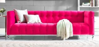 Kittrell Chesterfield Sofa, Pink