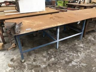 Steel Work Bench C/W Vise