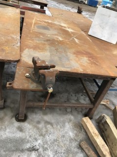 Steel Work Bench C/W Vise