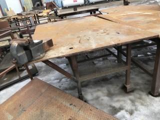 Steel Work Bench C/W Vise