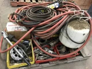 Qty Of Hoses And Misc Shop Supplies