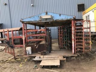 Skid Mounted Covered Metal Storage C/W Contents