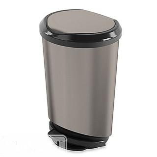 40-LITRE STEP-ON TRASH CAN IN NICKEL FINISH